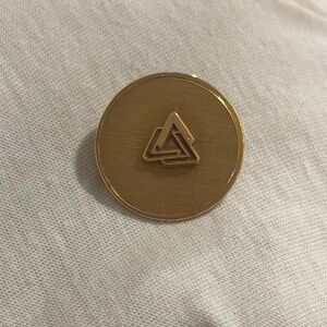 Vintage 12k gold filled round brooch / pendant